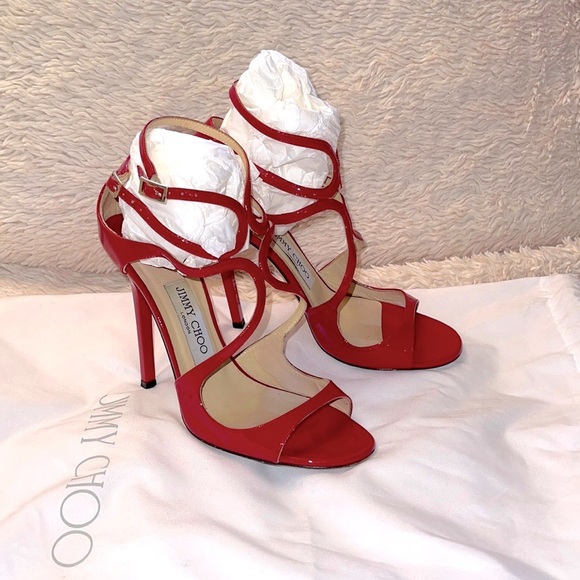 Jimmy Choo Lance Sandal patent red Size 37 - Picture 3 of 8